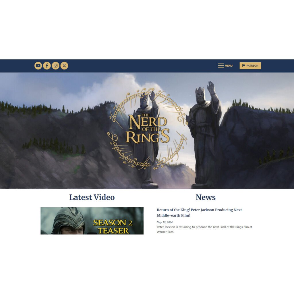 The Nerd of the Rings Website